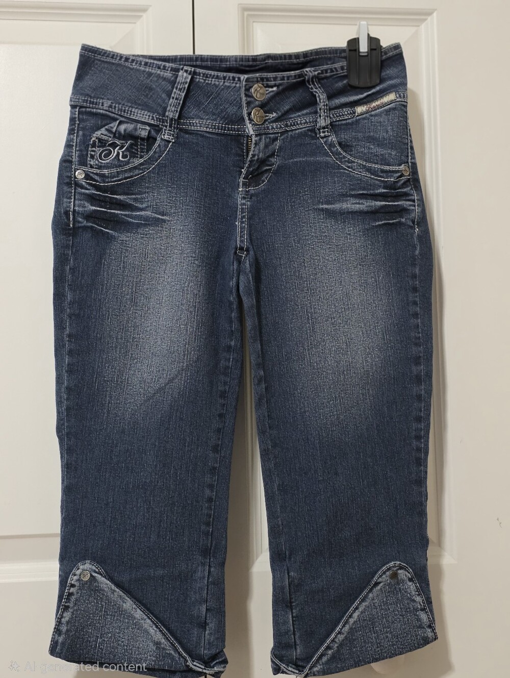 Dark Blue Women's Crapri Jeans - Classic Indigo Denim